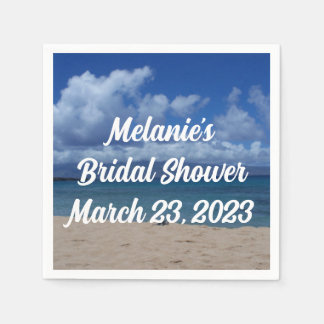 Hawaii Ocean View Bridal Shower Napkin
