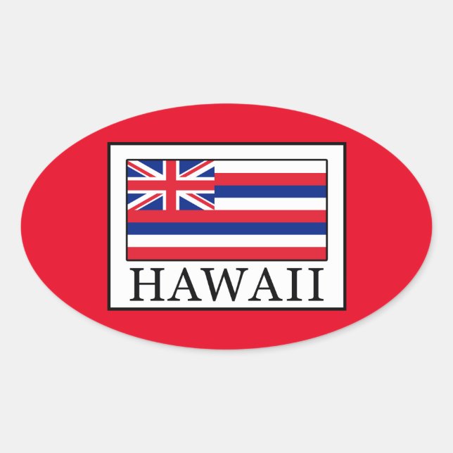 Hawaii Oval Sticker (Front)