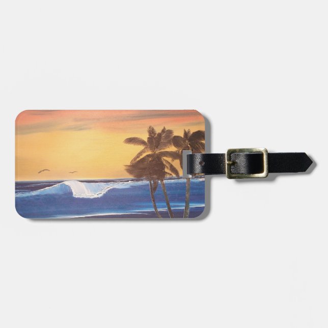 Hawaii Painting Luggage Tag (Front Horizontal)