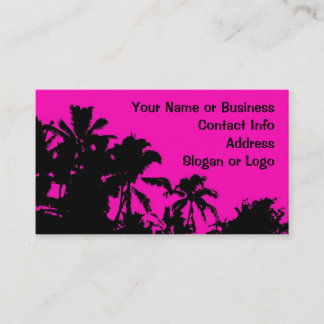 Hawaii palm tree customisable business card