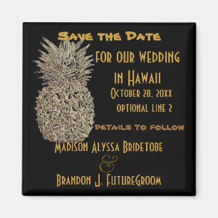 Hawaii Pineapple Save the Date Magnet