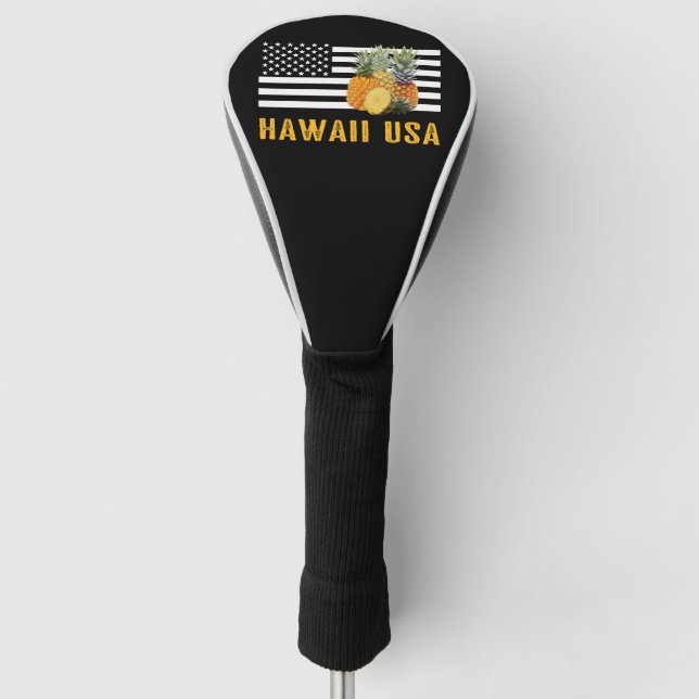 Hawaii, Pineapples Golf Head Cover (Front)