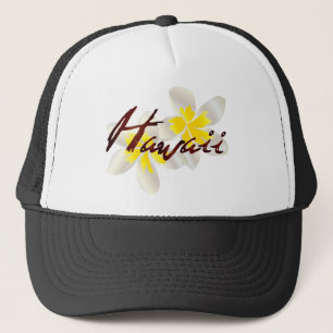 Hawaii Plumeria Flowers Trucker Hat