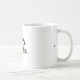 Hawaii Poipu Beach Park Retro Surfing Beach Coffee Mug