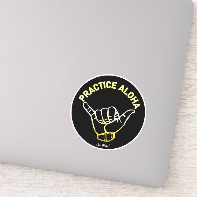 Hawaii Practice Aloha Golden Shaka (Hang loose) (Detail)