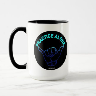 Hawaii Practice Aloha HIPacific Shaka (Hang loose) Mug