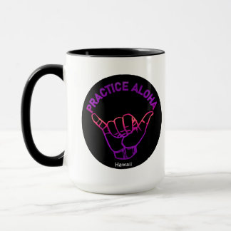 Hawaii Practice Aloha PurpleRay Shaka (Hang loose) Mug