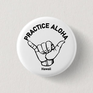 Hawaii Practice Aloha Shaka (Hang loose) 3 Cm Round Badge
