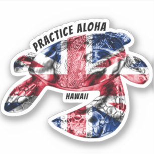Hawaii Practice Aloha - Tribal Honu HIFlag