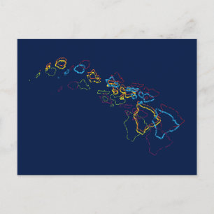 hawaii pride blur postcard
