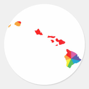 hawaii pride. classic round sticker