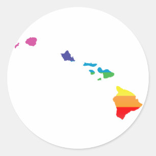 hawaii pride. classic round sticker