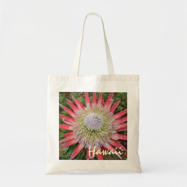 Hawaii protea plant flower reusable bag (Front)