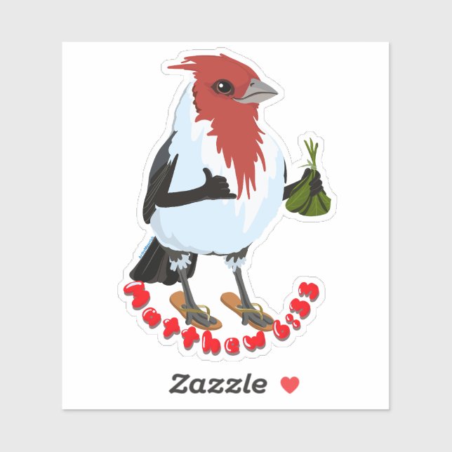 HAWAII RED CRESTED CARDINAL—Bible verse (Sheet)