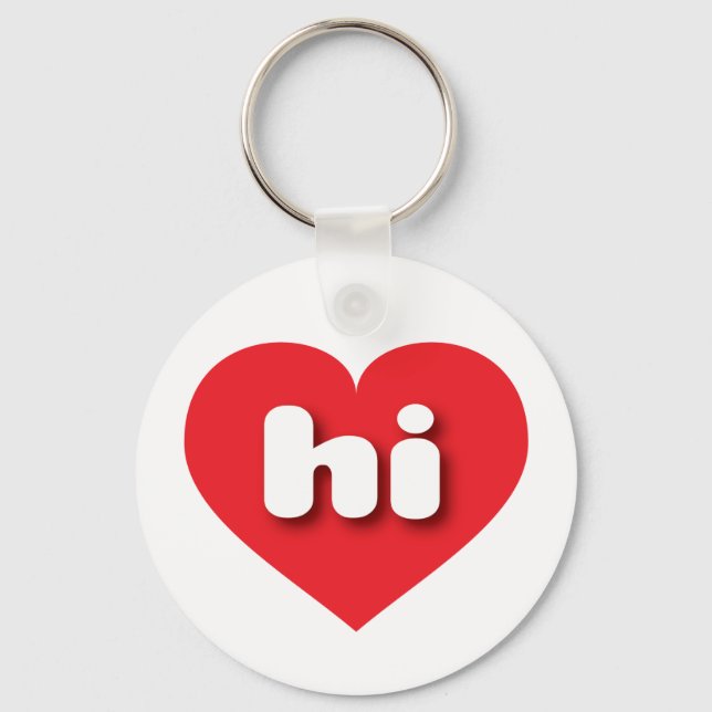 Hawaii red heart - I love hi Key Ring (Front)