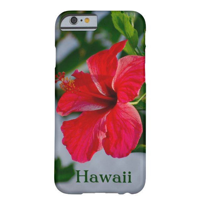 Hawaii Red Hibiscus Case-Mate iPhone Case (Back)