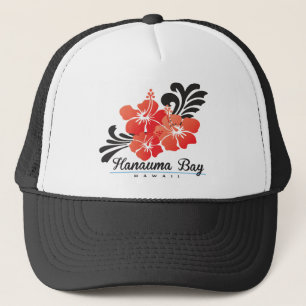 Hawaii Red Hibiscus Flowers Trucker Hat