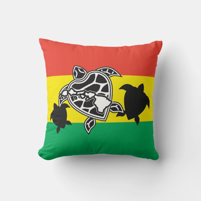 Hawaii Reggae Turtle Cushion (Front)