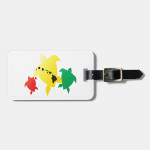 Hawaii Reggae Turtles Luggage Tag