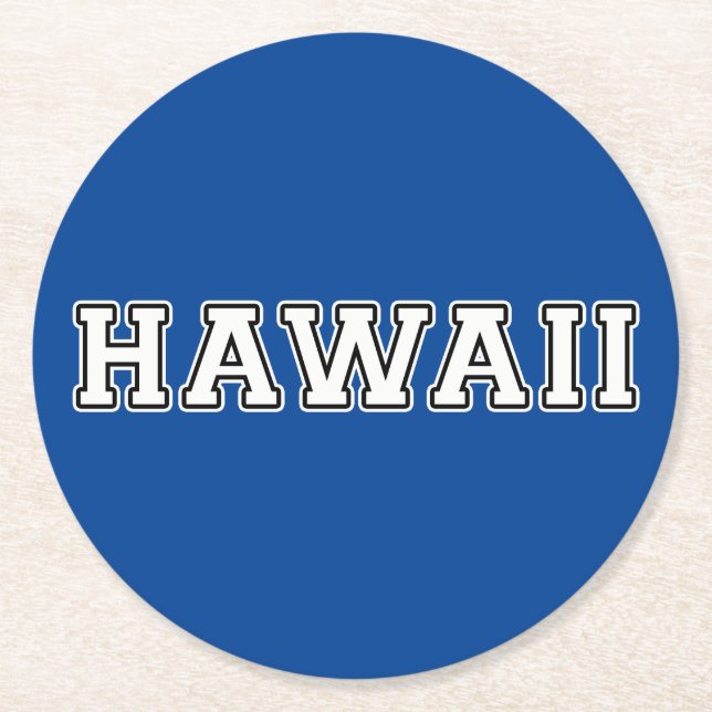 Hawaii Round Paper Coaster (Front)