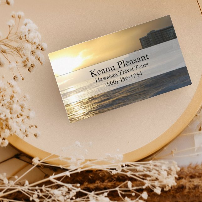 Hawaii Scenic Tropical Beach Business Card (Creator Uploaded)