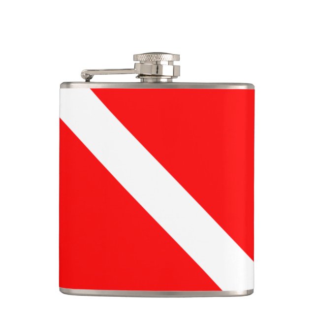 Hawaii Scuba Dive Flag Hip Flask (Front)