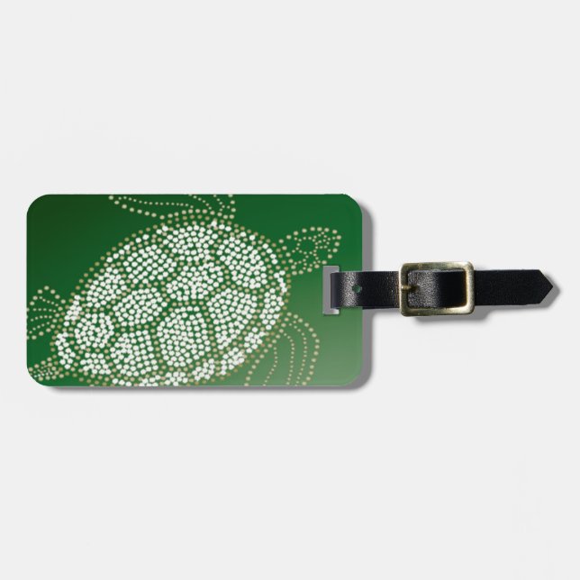 Hawaii Sea Turtle Luggage Tag (Front Horizontal)