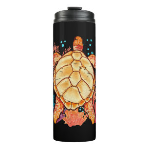 Hawaii sea turtle ocean animal turtle thermal tumbler
