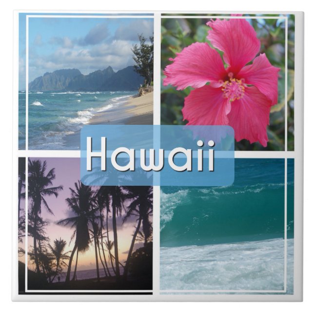 Hawaii Seascape Ceramic Tile (Front)