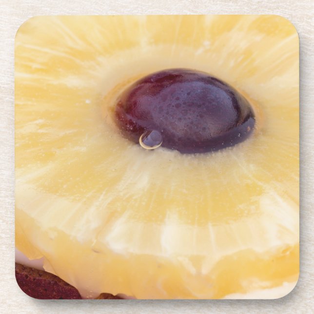 Hawaii slices with pineapple and grape macro coaster (Front)