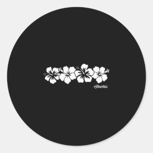 Hawaii Souvenir Hibiscus Flower Hawaiian Girls Boy Classic Round Sticker