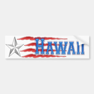 Hawaii Star and Stripes Bumper Sticker