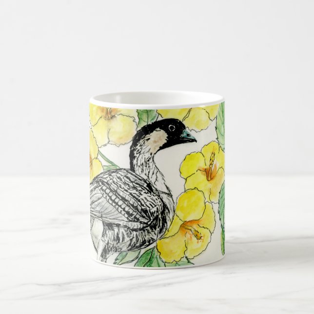 Hawaii State Bird and Flower Coffee Mug (Center)