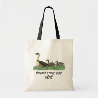 Hawaii State Bird Nene Goose Family Tote Bag