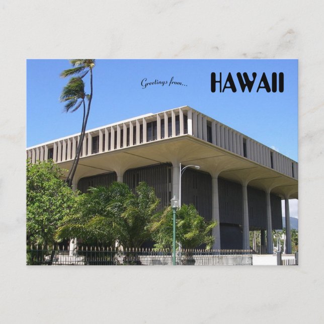 Hawaii State Capitol Postcard (Front)