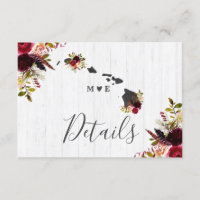 Hawaii State Destination Rustic Wedding Details