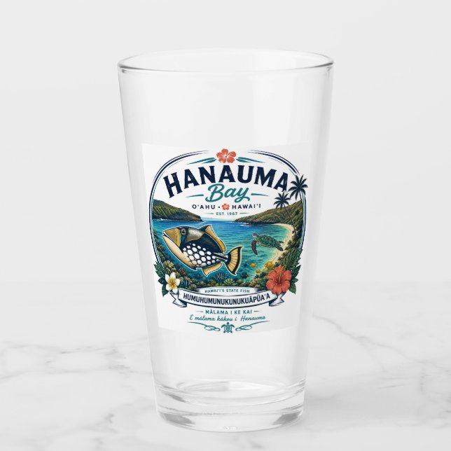 Hawaii State Fish Glass (Front)