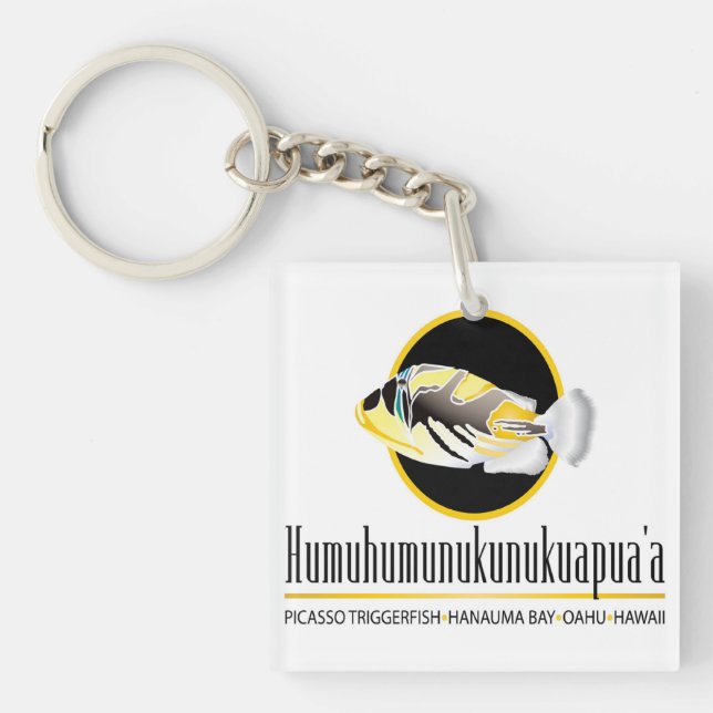 Hawaii State Fish - Humuhumunukunukuapua'a Key Ring (Front)