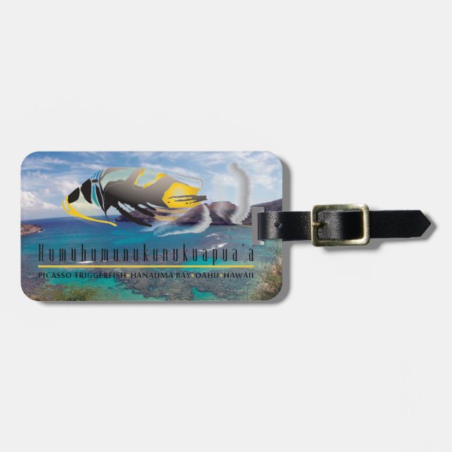 Hawaii State Fish - Humuhumunukunukuapua'a Luggage Tag (Front Horizontal)