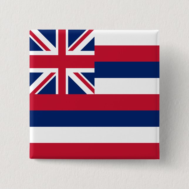 Hawaii State Flag 15 Cm Square Badge (Front)