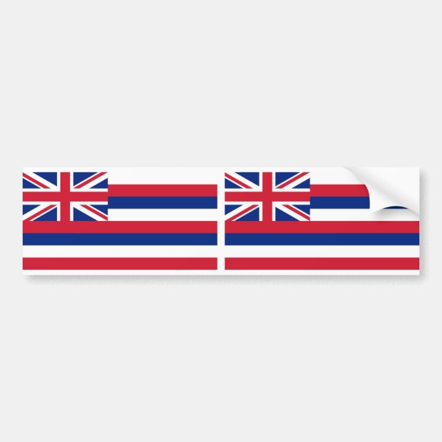 Hawaii State flag Bumper Sticker (Front)