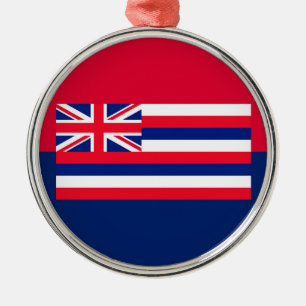 Hawaii State Flag Design Decor Metal Ornament