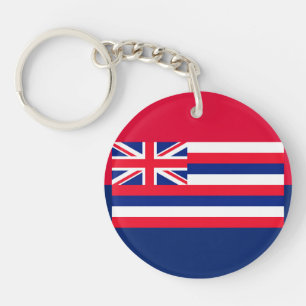 Hawaii State Flag Design Key Ring
