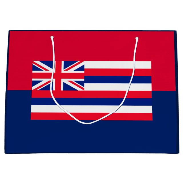 Hawaii State Flag Design Large Gift Bag (Front)