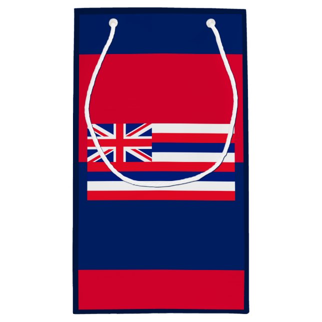 Hawaii State Flag Design Small Gift Bag (Back)
