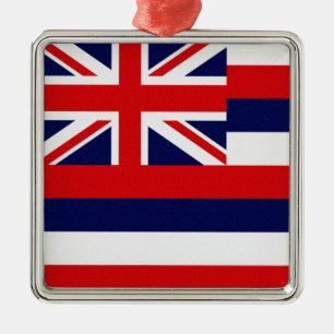 Hawaii State Flag Metal Tree Decoration