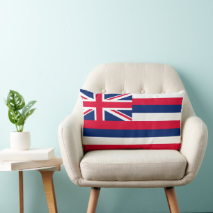 Hawaii State Flag Print Patriotic Lumbar Cushion