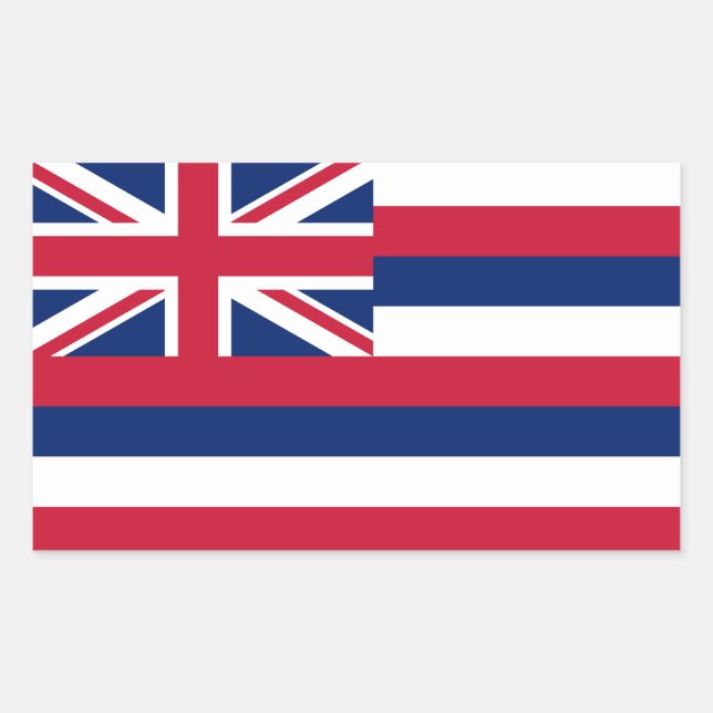 Hawaii State Flag Rectangular Sticker (Front)