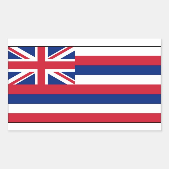Hawaii State Flag Rectangular Sticker (Front)