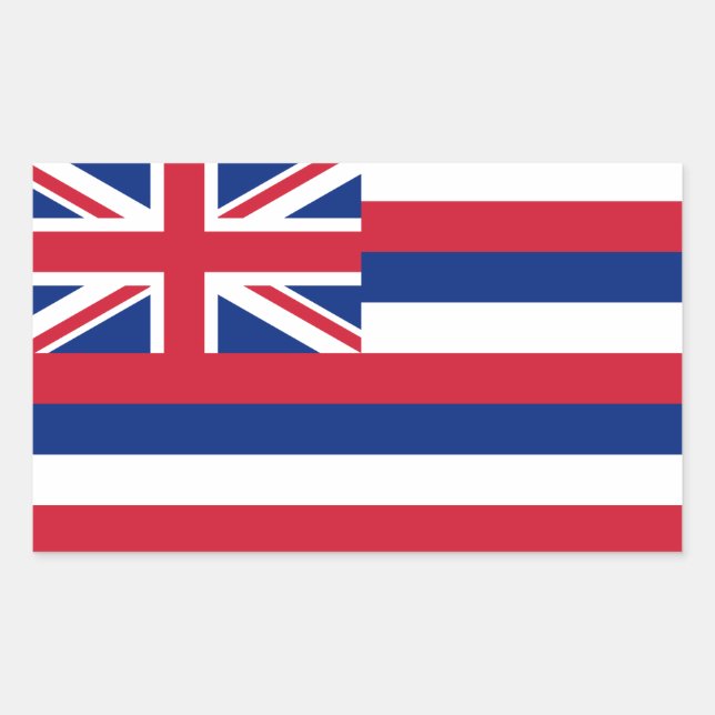 Hawaii State Flag Rectangular Sticker (Front)